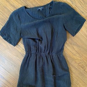 Madewell black casual dress with peekaboo back